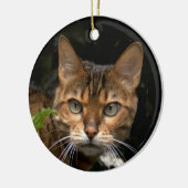 Ornement En Céramique Belle Chat Bengale (Gauche)