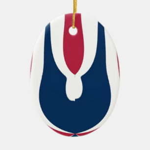 Ornement En Céramique Belle couleur rouge, blanc, bleu texture Abstraite