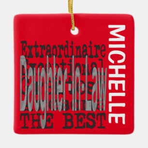 Ornement En Céramique Belle-Fille Extraordinaire PERSONNALISÉ
