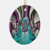 Ornement En Céramique Belle impression Angélique Purple et Cyan Abstrait (Droite)