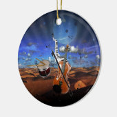 Ornement En Céramique Belle musique notes violon splatter piano tambours (Gauche)