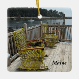 Ornement En Céramique Belle scène de la côte du Maine