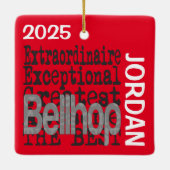 Ornement En Céramique Bellhop Extraordinaire CUSTOM (Dos)