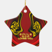 Ornement En Céramique Bénédiction d'en haut : L'Amour de Dieu Salutation (Devant)