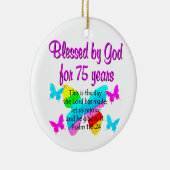 ORNEMENT EN CÉRAMIQUE BÉNÉFICIANT D'UNE CONCEPTION DE 75E ANNIVERSAIRE (Droite)