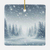 Ornement En Céramique Bengale Chat Snowy Noël (Dos)