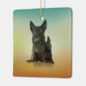 Ornement En Céramique Berger néerlandais - Dutchie (Gauche)