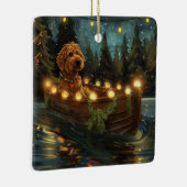 Ornement En Céramique Bernedoodle Noël Festival Voyage (Droite)