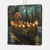 Ornement En Céramique Bernedoodle Noël Festival Voyage (Gauche)