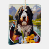 Ornement En Céramique Bernedoodle sur une pagaie : une aventure Pittores (Droite)