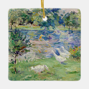 Ornement En Céramique Berthe Morisot - Jeune fille dans un bateau avec d