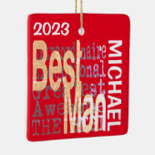 Ornement En Céramique Best Man Extraordinaire CUSTOM (Droite)