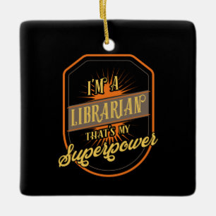 Ornement En Céramique Bibliothécaire