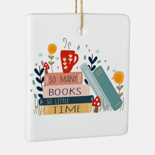 Ornement En Céramique Bibliothèque Lover Lecture Kids School Learning (Droite)