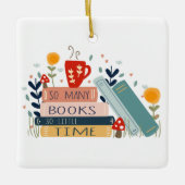 Ornement En Céramique Bibliothèque Lover Lecture Kids School Learning (Devant)