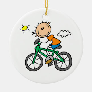 Ornement En Céramique Bicyclette d'équitation - mâle
