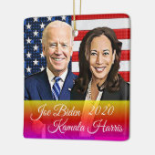 Ornement En Céramique Biden et Harris Keepsaké Souvenir 2020 (Gauche)