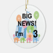 Ornement En Céramique Big News Circus 3e Anniversaire Tshirts et cadeaux (Gauche)