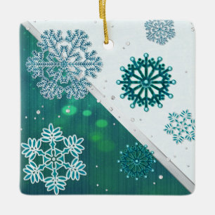 Ornement En Céramique Bijoux de flocon de neige 3D