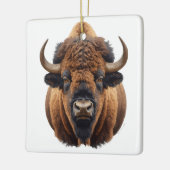 Ornement En Céramique Bison / Buffle (Gauche)