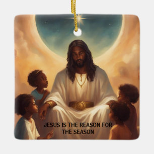 Ornement En Céramique Black Jesus African American Christmas Tree