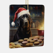 Ornement En Céramique Black Lab Christmas Cookies Festive Holiday (Droite)