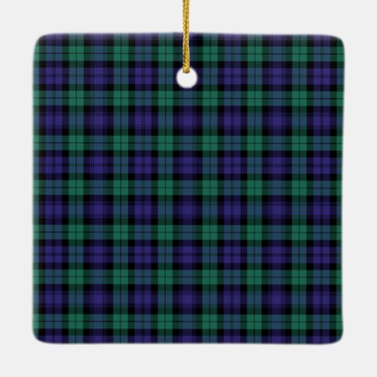 Ornement En Céramique Black Watch Scottish Tartan (Dos)