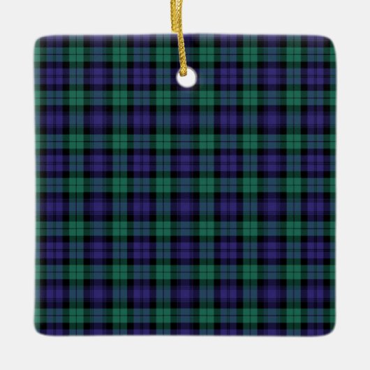Ornement En Céramique Black Watch Scottish Tartan (Devant)
