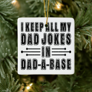 Ornement En Céramique Blagues de Papa Dans La Base Papa Cadeau de Fête d