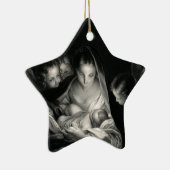 Ornement En Céramique Blanc de noir d'anges de Vierge Marie de Jésus de (Droite)