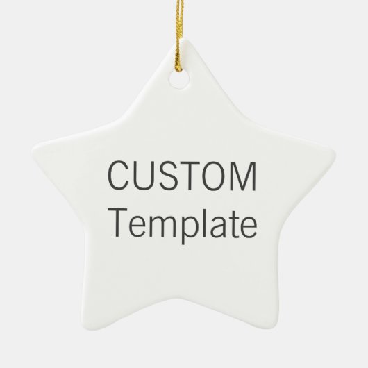 Ornement en céramique blanc fait sur commande (Devant)