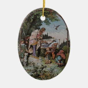Ornement En Céramique Blanche Neige attend d'être éveillé par le Prince