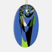 Ornement En Céramique Bleu Africain Tribal Motif Motif Art Imprimer (Droite)