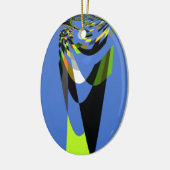 Ornement En Céramique Bleu Africain Tribal Motif Motif Art Imprimer (Gauche)