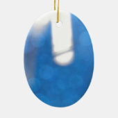 Ornement En Céramique Bleu Blanc Lumière (Dos)