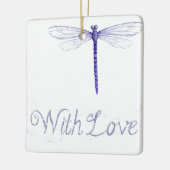 Ornement En Céramique Bleu Dragonfly With Love Ornament (Gauche)