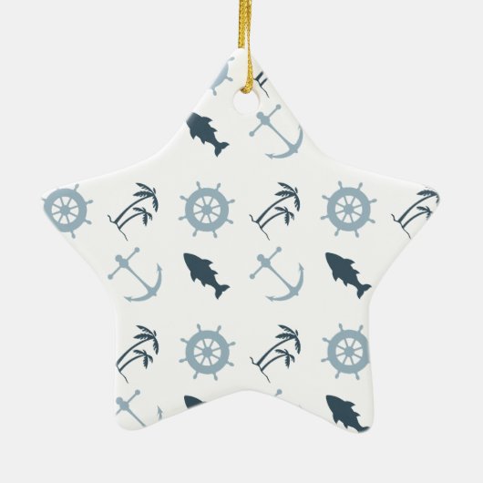 Ornement En Céramique Bleu marin (Dos)