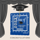 Ornement En Céramique Bleu Personnalisé Graduation Noël