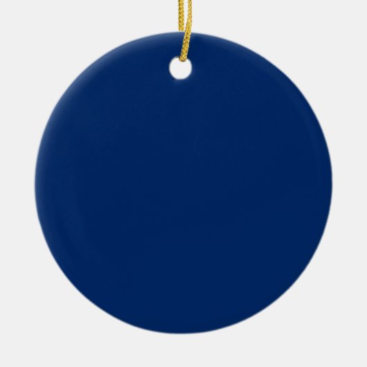 Ornement En Céramique Bleu US (Devant)