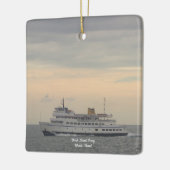 Ornement En Céramique Block Island Ferry Rhode Island Ornament (Gauche)