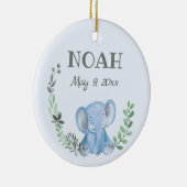 Ornement en céramique Blue Elephant (Droite)