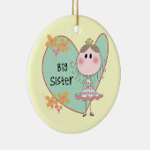 Ornement En Céramique Blue Heart Princess Big Sister (Droite)