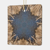 Ornement En Céramique Blue Kaleidoscope Star Wicker Arrière - plan (Gauche)