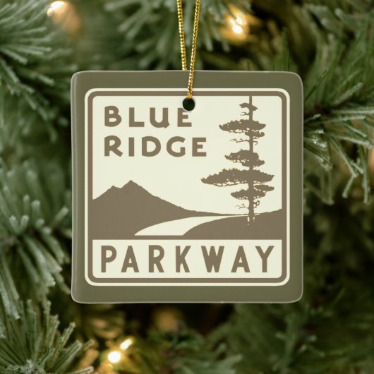 Ornement En Céramique Blue Ridge Parkway shield (Arbre)