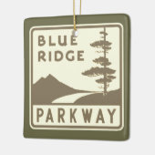 Ornement En Céramique Blue Ridge Parkway shield (Gauche)
