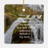Ornement En Céramique Bluebells Waterfall Landscape Memorial Keepsake (Dos)