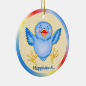 Ornement En Céramique Bluebird de bonheur (Droite)