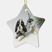 Ornement En Céramique Bluetick Coonhound (Gauche)