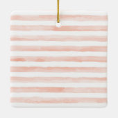 Ornement En Céramique Blush Rose or XOXO Aquarelle Kiss personnalisé (Dos)