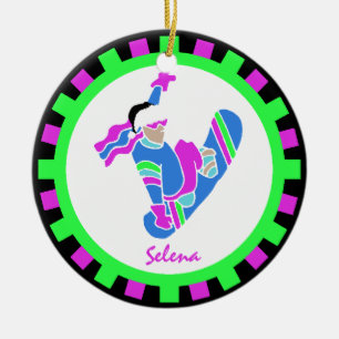 Ornement En Céramique BoardChick vivant au conseil